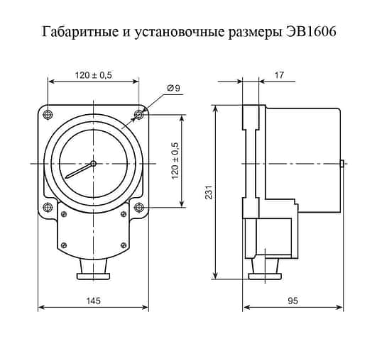 Вольтметр переменного тока герметичный ЭВ1606