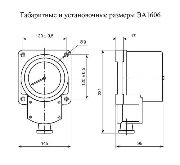 Амперметр переменного тока герметичный ЭА1606